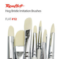 Roubloff Brushes Hog Bristle Imitation Flat 12