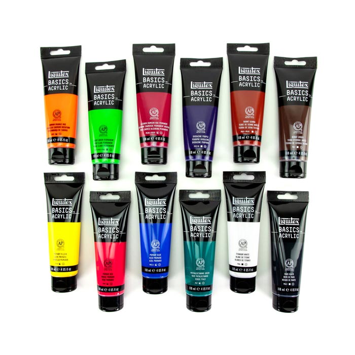 Liquitex - Basics Acrylic Colours - Set of 6x118mL Tubes