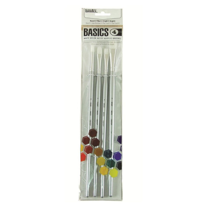Liquitex Basics Brushes for Acrylic - Set of 4