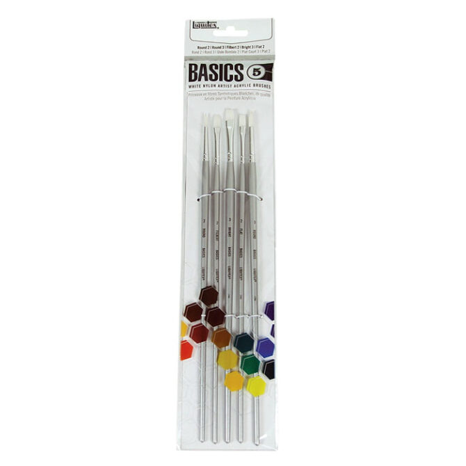 Liquitex Basics Brushes for Acrylic - Set of 5