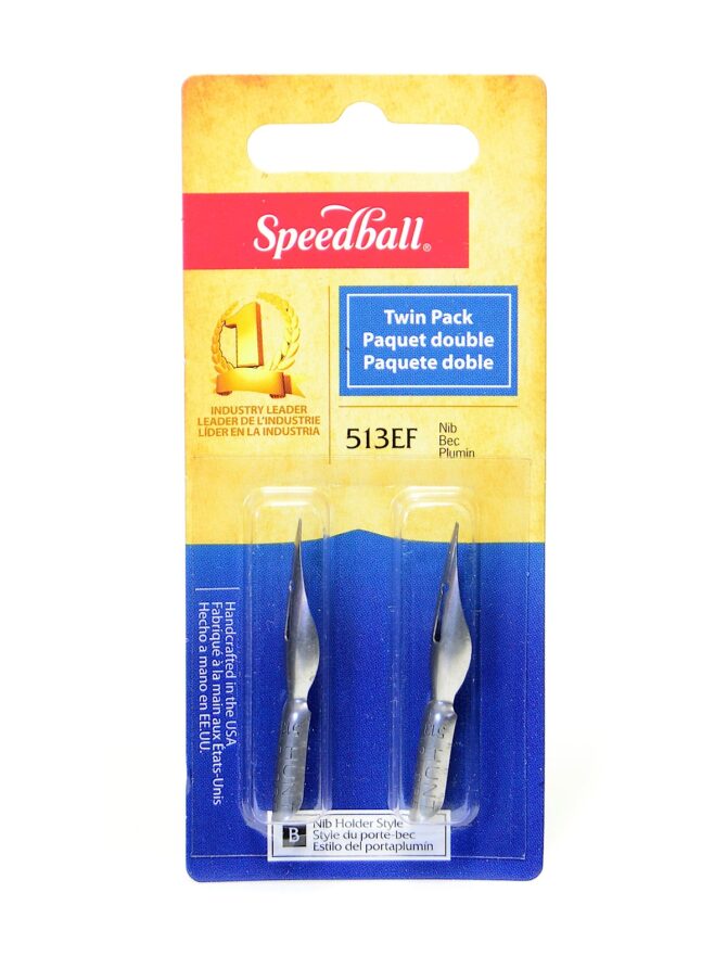 Speedball - Calligraphy Dip Pen Nibs. Twin Pack #513EF.