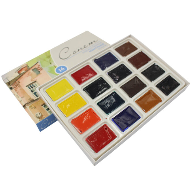 NEVA PALETTEÂ® Sonnet Watercolours 16 colours in 2.5 ml pans.