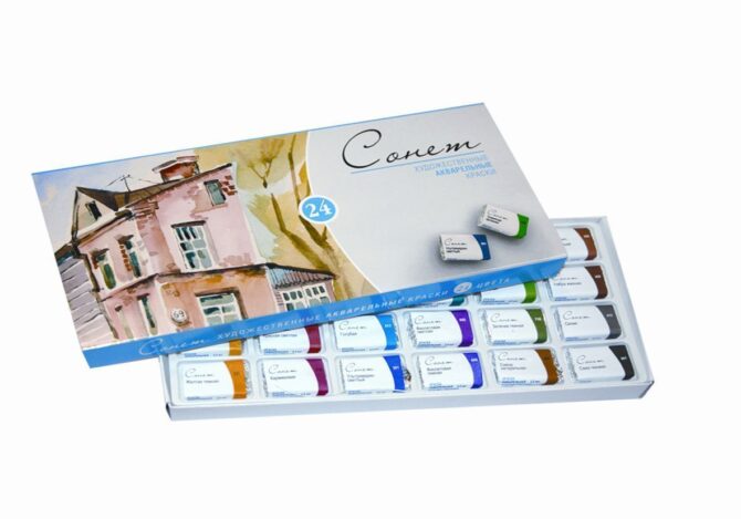 NEVA PALETTEÂ® Sonnet Watercolours 24 colours in 2.5 ml pans.
