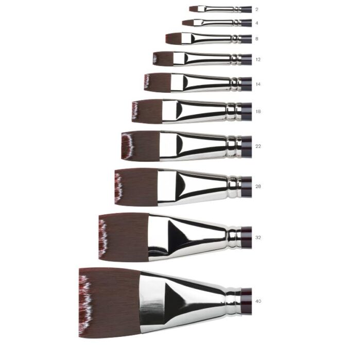 872972 Winsor & Newton - Galeria Acrylic Colour Brush - Short Flat Bright #28