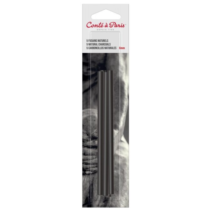 500904 Conte a Paris - Natural Charcoal - 6mm (Round)