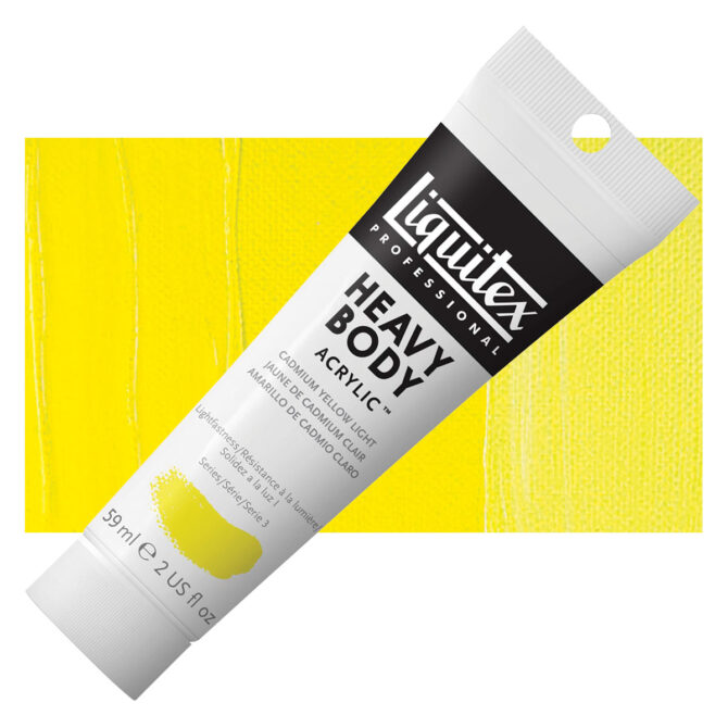 Liquitex Professional Heavy Body Acrylic Paint 2-Ounce Tube, Cadmium Yellow Light - Series 3