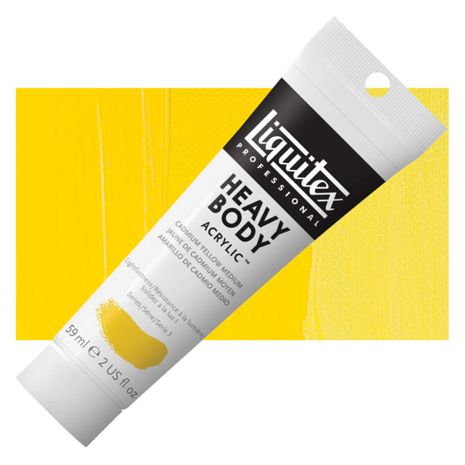 Liquitex Professional Heavy Body Acrylic Paint 2-Ounce Tube, Cadmium Yellow Medium - Series 3
