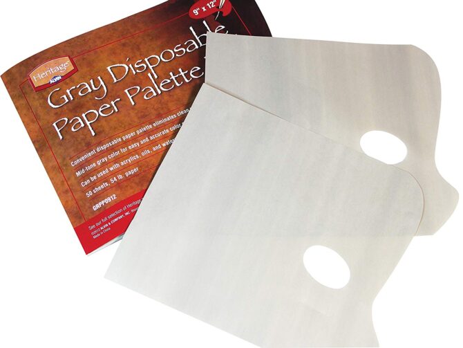 Heritage Arts Gray Disposable Paper Palette Pad 9x12 inches
