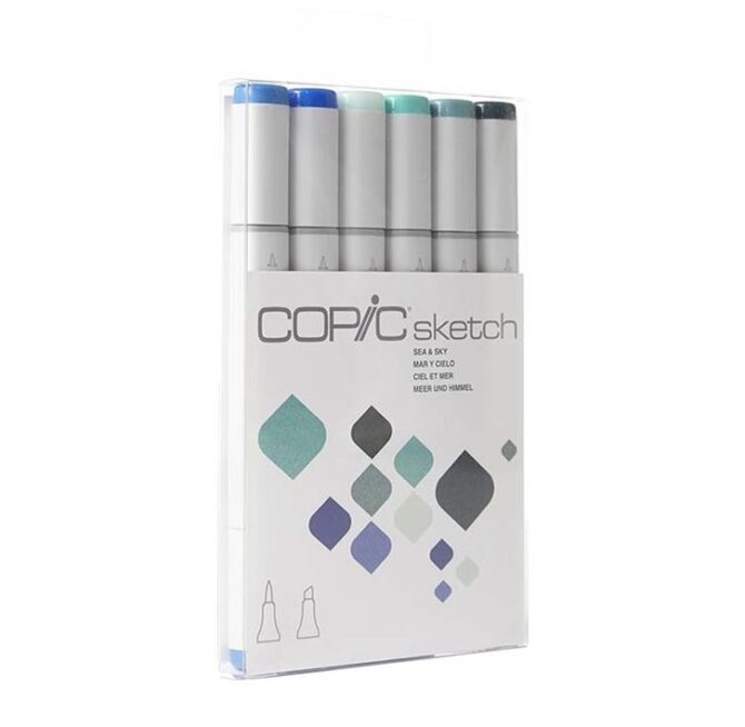 CopicÂ®-Sketch 6-Color Sea and Sky Marker Set