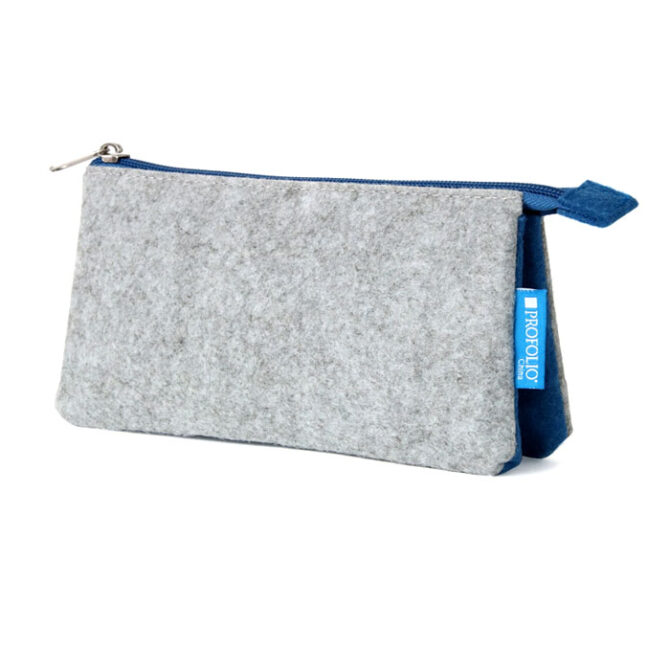 Midtown Pouch - Grey Blue, 4 x 7 in