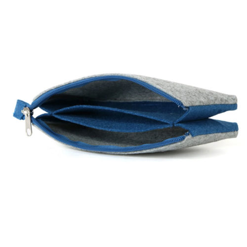 Midtown Pouch - Grey Blue, 4 x 7 in