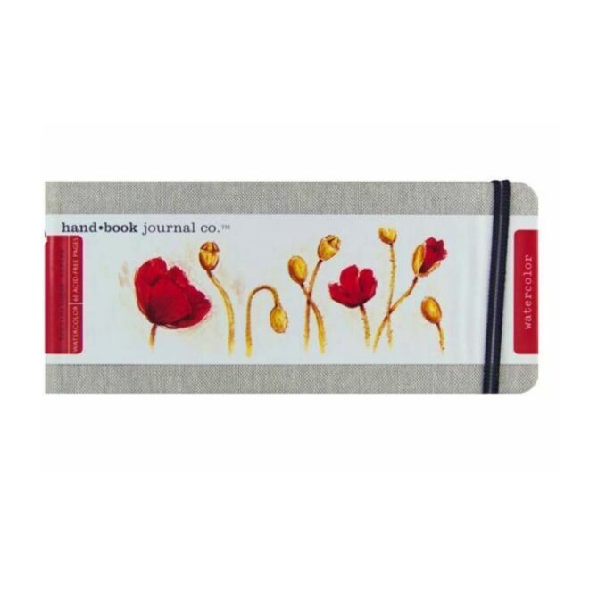 Travelogue Series Watercolor Journal 3.5" x 8.25" Pocket Panorama Linen