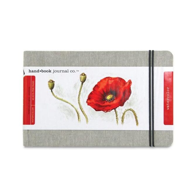 Travelogue Series Watercolor Journal 5.25" x 8.25" Large Landscape Linen