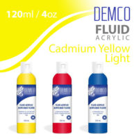 Demco Fluid Acrylic 120ml - Cadmium Yellow Light