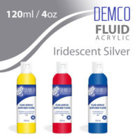Demco Fluid Acrylic 120ml - Iridescent Silver
