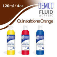 Demco Fluid Acrylic 120ml - Quinacridone Orange