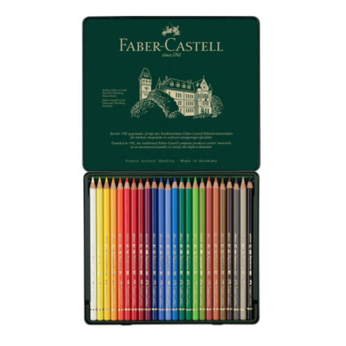 Faber-Castell Polychromos Colour Pencils, tin of 24