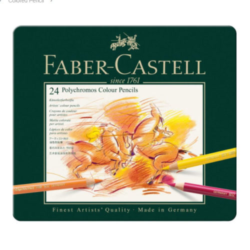 Faber-Castell Polychromos Colour Pencils, tin of 24
