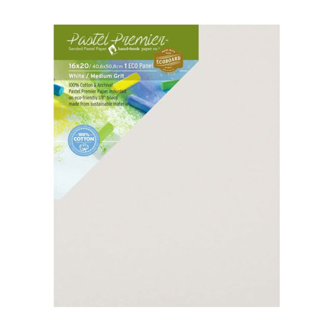 Pastel PremierÃƒÂ¢Ã¢â‚¬Å¾Ã‚Â¢ Sanded Eco Panel, Medium Grit, 16x20 inches, White, 1 Panel