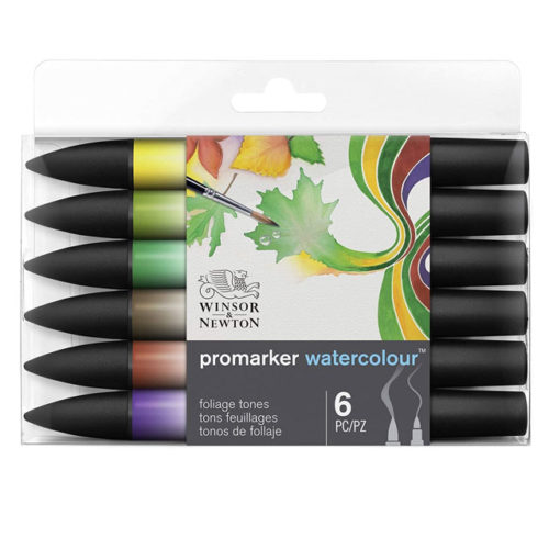 Winsor & Newton Promarker Watercolour Foliage Tones 6 set