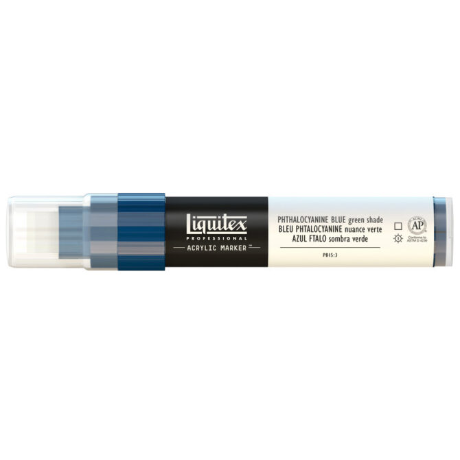 Liquitex-Acrylic-Marker-Wide-Phthalocyanine-Blue-Green-Shade