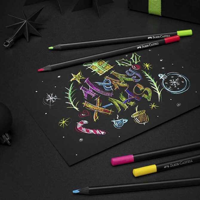 Faber-Castell Color Pencil Black Edition box of 12