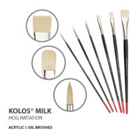 Kolos® MILK - Hog Bristle Imitation Brushes