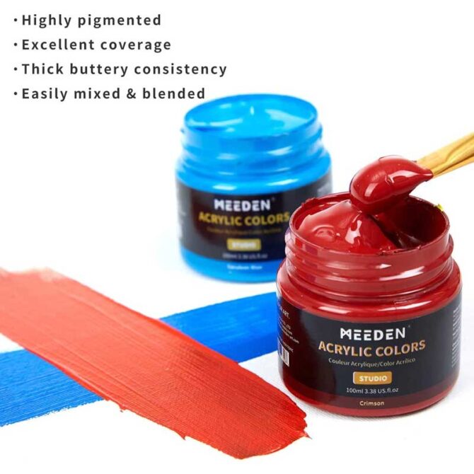 MEEDEN 45-Piece Great Value Acrylic Painting Art Set