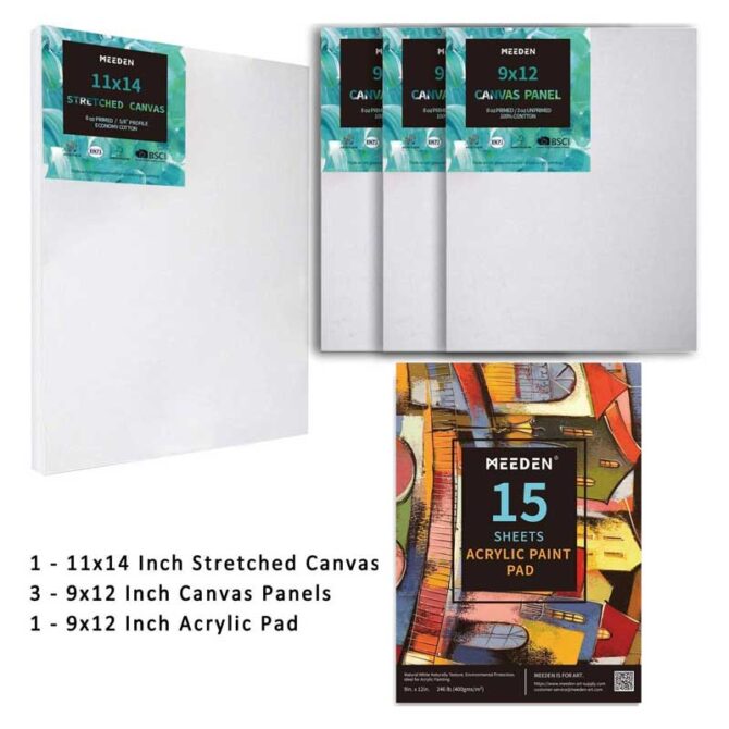 MEEDEN 45-Piece Great Value Acrylic Painting Art Set