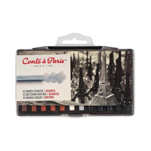 Conte Sketching Crayons - 12 Set Assorted - Peggable