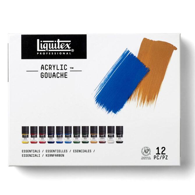 LQX ACRYLIC GOUACHE SET 12X22ML ESSENTIALS