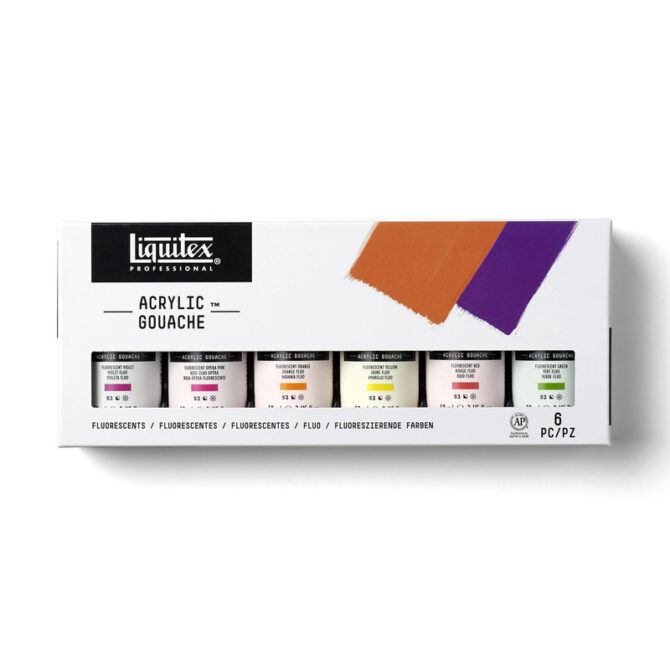LQX ACRYLIC GOUACHE SET 6X59ML Fluorescent