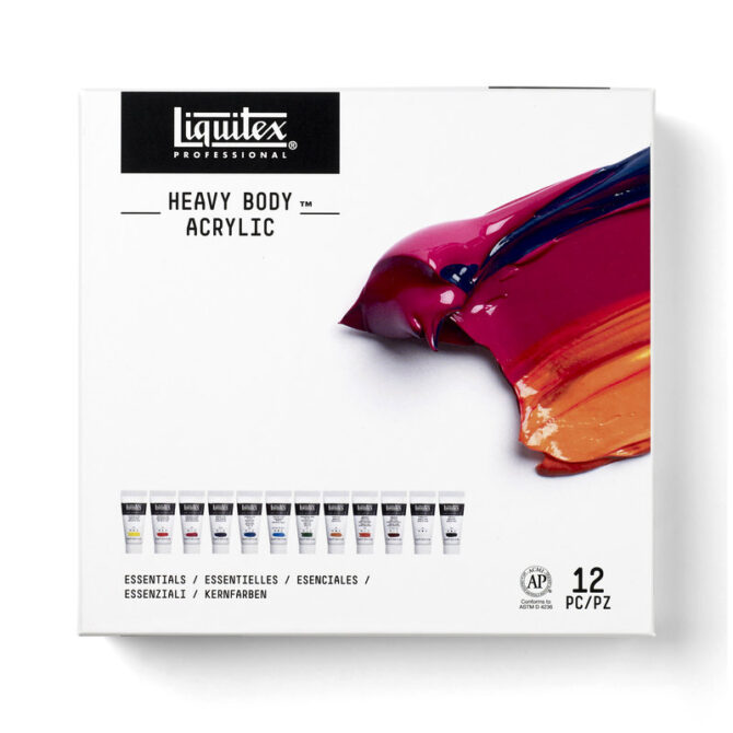 LQX ACRYLIC HEAVY BODY SET 12X22ML ESSENTIALS