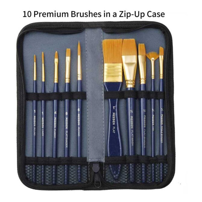 MEEDEN Acrylic Paint Set - Portable Beech Wood Tabletop Easel