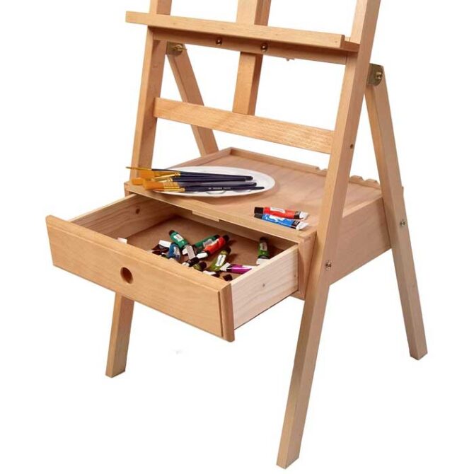 MEEDEN Studio H-Frame Easel with Art Supply Storage Drawer