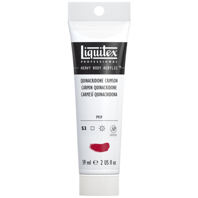 liquitex heavy body acrylics quinacridone crimson