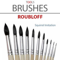 Roubloff Squirrel Imitation Brushes for Watercolors
