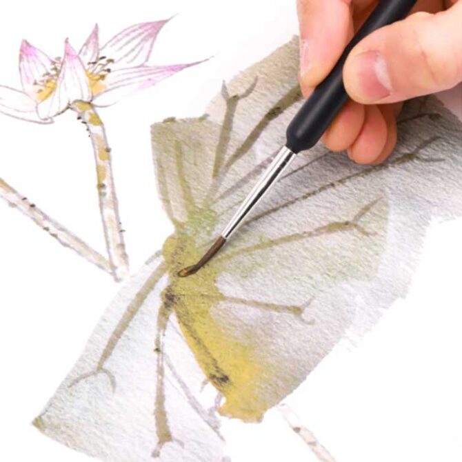 Miniature Painting Brushes for acrylic, gouache and watercolors.