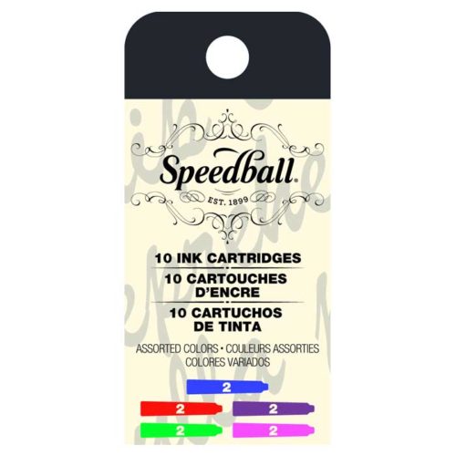 Speedball Art Products 002905 Fountain Pen Ink Cartridges Set - Cartridges for Speedball Fountain Pens -10 Black Cartridge