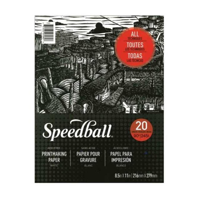 Speedball Printmaking White Paper Pad 8.5x11 Inches