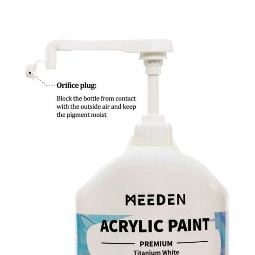 MEEDEN Heavy Body Acrylic Paint (2L /67 oz.) with Pump Lid, Titanium White