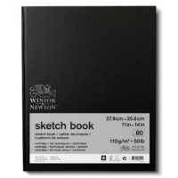 Winsor & Newton Hardbound Sketch Book 11x14 inches, 80 Perforated Sheets