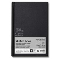 Winsor & Newton Hardbound Sketch Book 5.5x8.5 inches, 80 Perforated Sheets