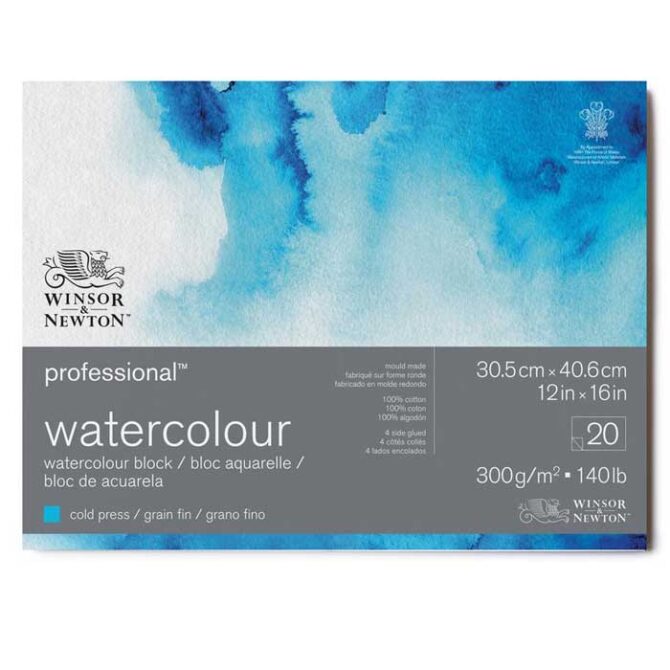 Professional Watercolour Block - Cold Press 300gsm