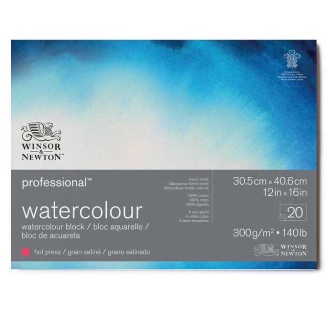 Professional Watercolour Block - Hot Press 300gsm