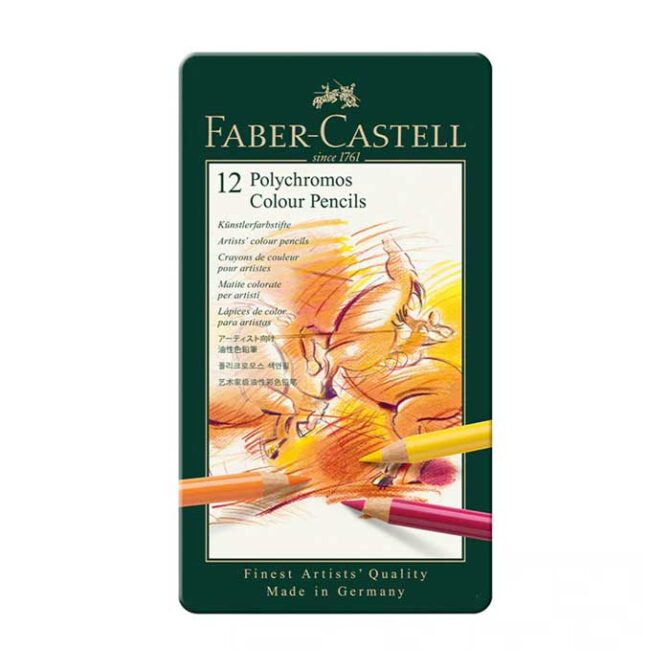 PolychromosÂ® Artists' Colour Pencils - Tin of 12