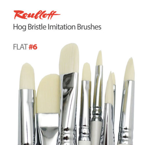 Roubloff Brushes Hog Bristle Imitation Flat 6