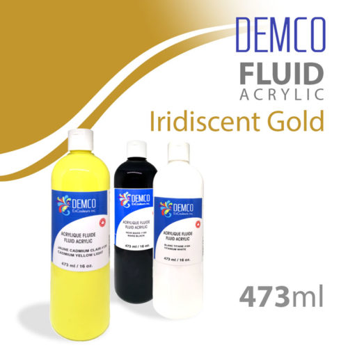 Demco Fluid Acrylic 473ml Iridescent Gold