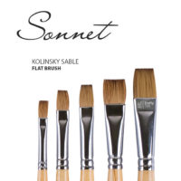 Sonnet Kolinsky Sable Flat Brushes