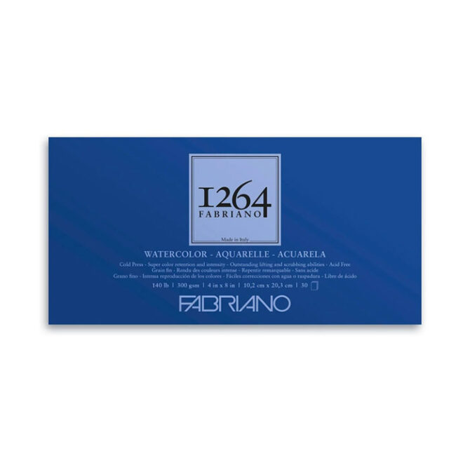 Fabriano watercolor paper pad 4x8 inches